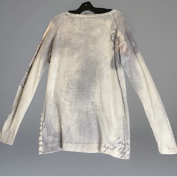 Leo & Ugo Paris France Shirt Women’s Sz 4 White Ballerina w Lace Detailing Artsy - Picture 2 of 10